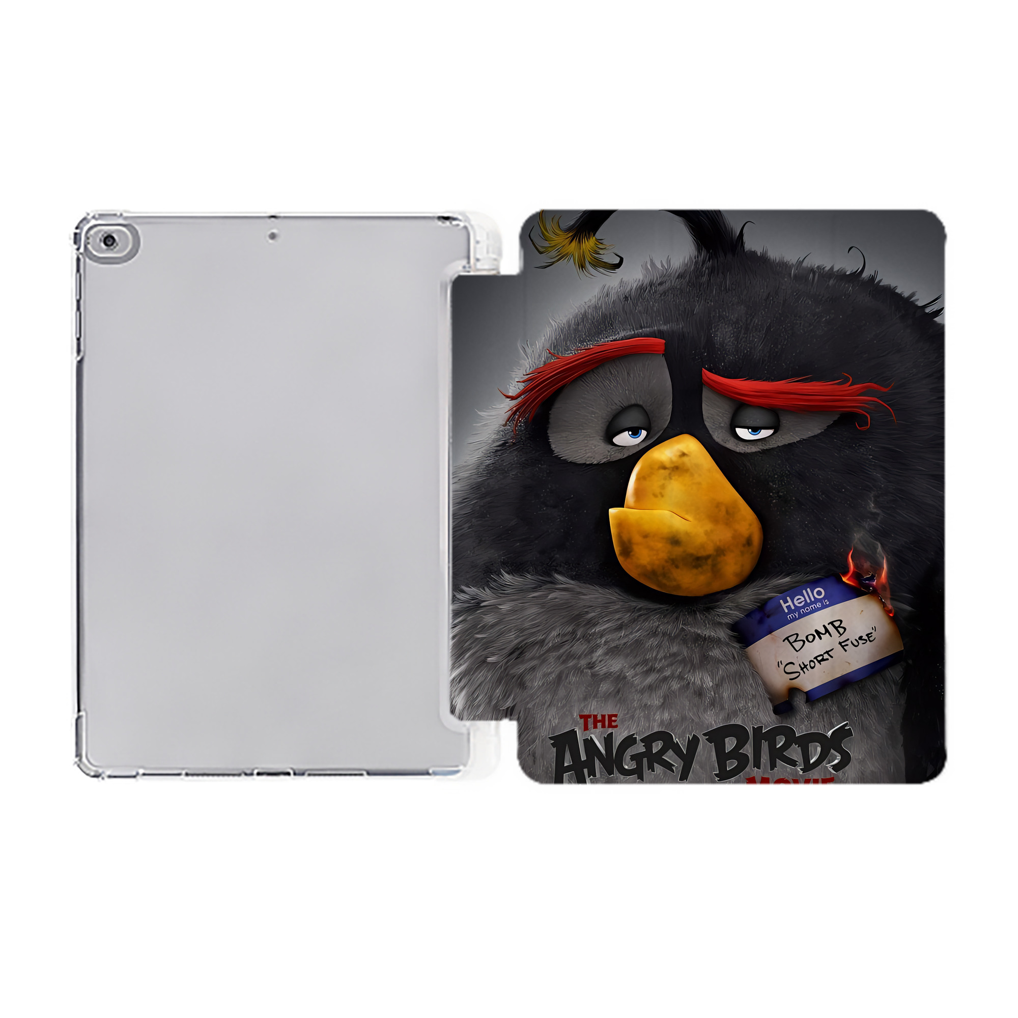 （画像用） Angry Birds アングリーバード IPad ケース ペン収納付き 三つ折りスタンド PUレザー×シリコン 対応機種9.5/10.5/10.9インチ